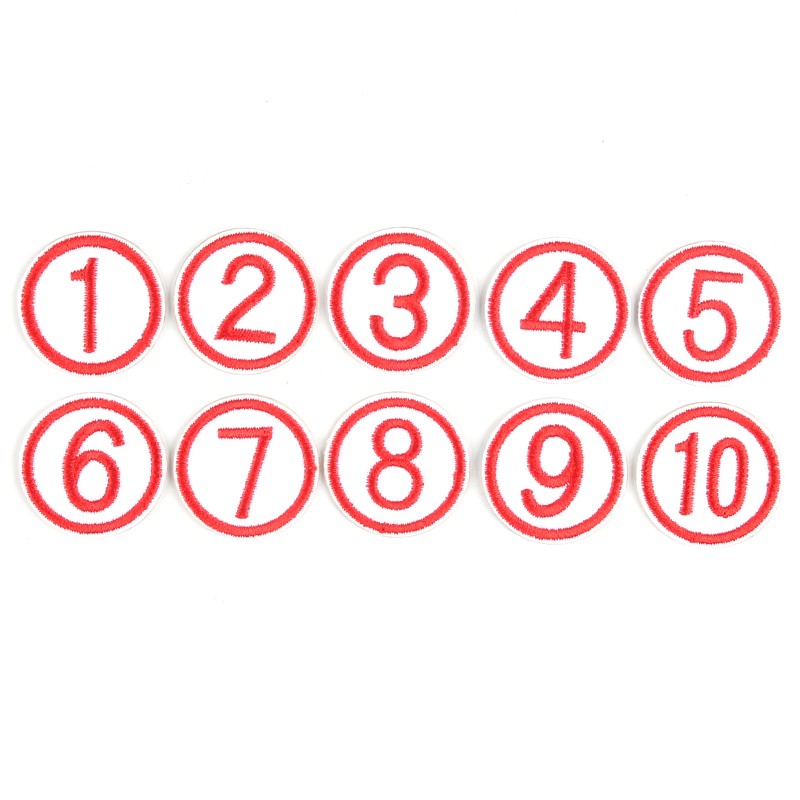 利达数字补丁贴幼儿园学号贴衣服编号破洞刺绣图案自粘背胶布贴1到100