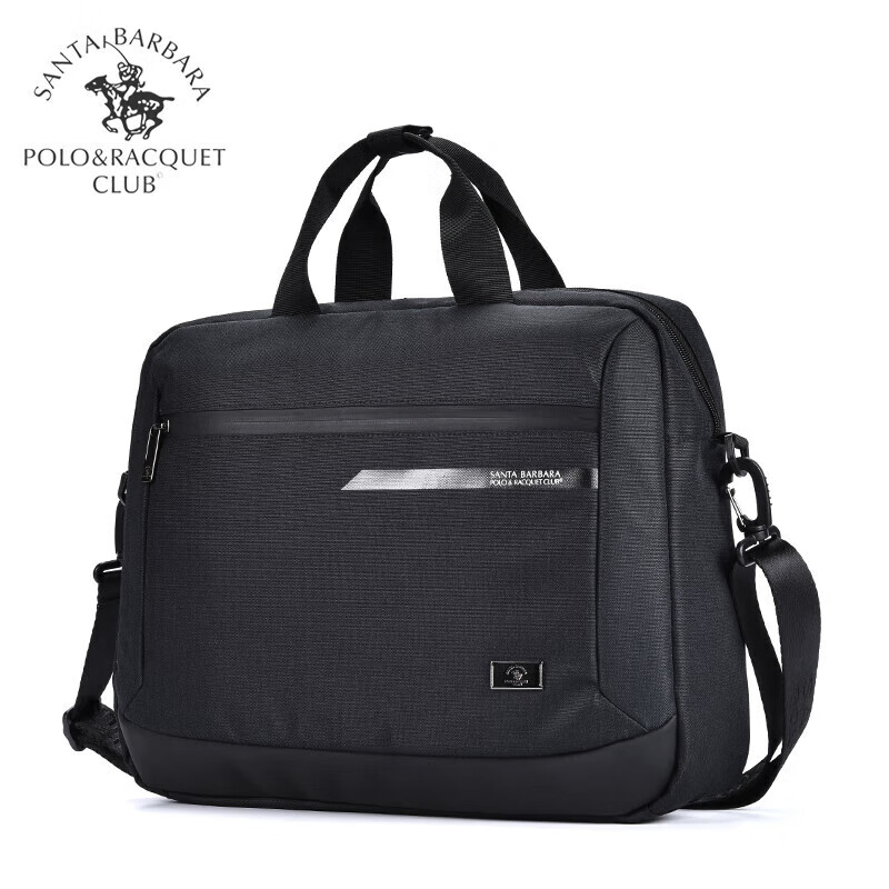 圣大保罗(santa barbara polo & racquet club)男包大容量电脑手提包