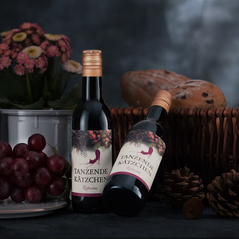 蓝菲酒业 跳舞小猫红葡萄酒(迷你款) 单支装