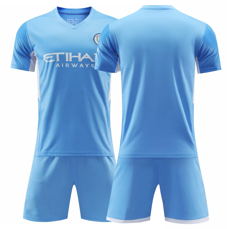 球进啦 2324曼城足球衣男足球服套装儿童定制比赛队服短袖印字印号