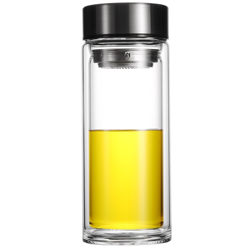 杯耐热水杯水晶玻璃茶杯男女式茶水分离杯子玻璃保温水杯 700ml加厚底