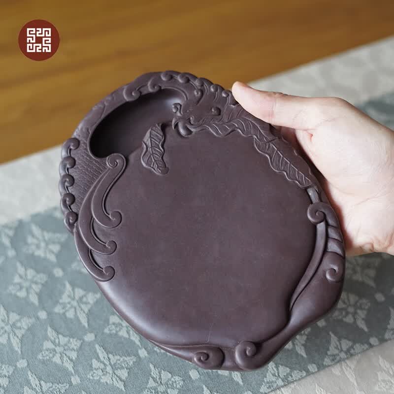 【青鸾衔桃】仿古砚台古代神鸟祥和瑞兆 天然原石紫翠石非遗名师手工精雕送礼收藏练字书画磨墨精品文房宝砚 青鸾衔桃高性价比高么？