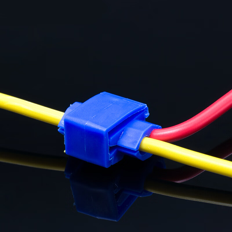 免剥线快速线夹蓝色电线连接器接线端子线卡子无损分接线器50只装