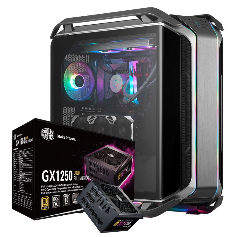酷冷至尊 COSMOS C700M全塔式电脑机箱 + 酷冷至尊 额定1250W GX1250金牌全模组电源