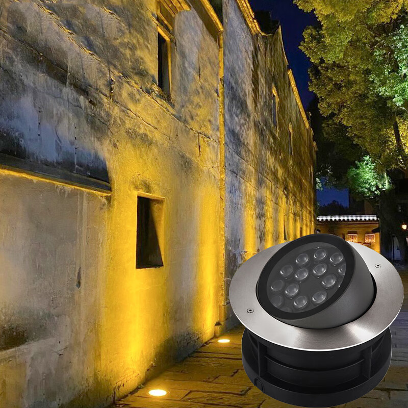 益优亮led嵌入式可调角度地埋灯户外防水投光草坪灯花园别墅园林照树