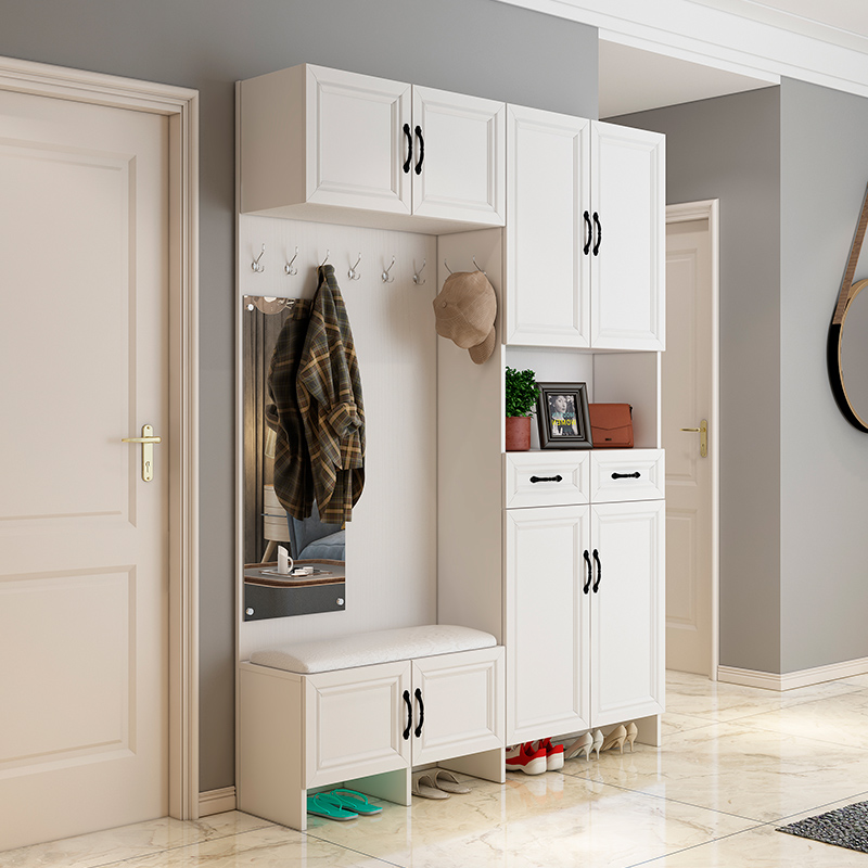 门厅柜鞋柜衣帽柜一体多功能入户进门玄关柜简约现代欧式鞋柜定做
