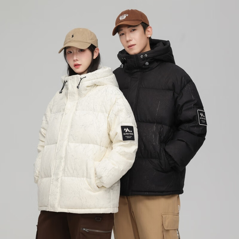 雪中飞新款情侣款短款立领保暖羽绒服时尚简约休闲舒适炫酷潮流 米色|8631 L 175/92A