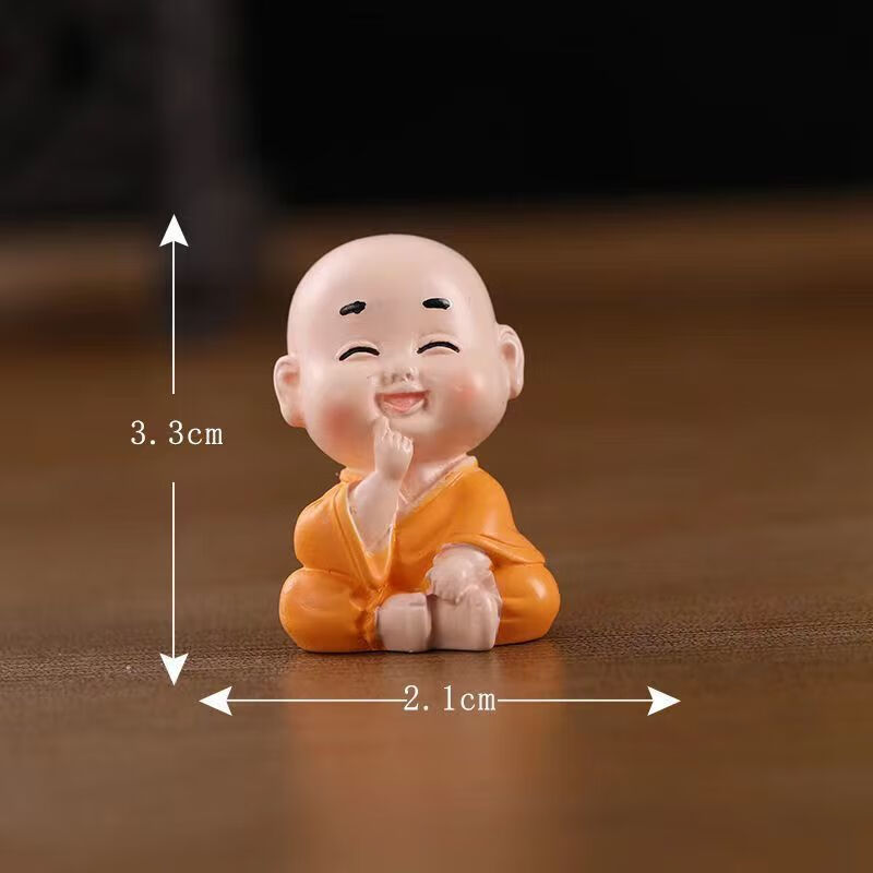 星灼新款顽皮小和尚禅意小和尚家居摆件装饰品小沙弥办公室桌面小摆设