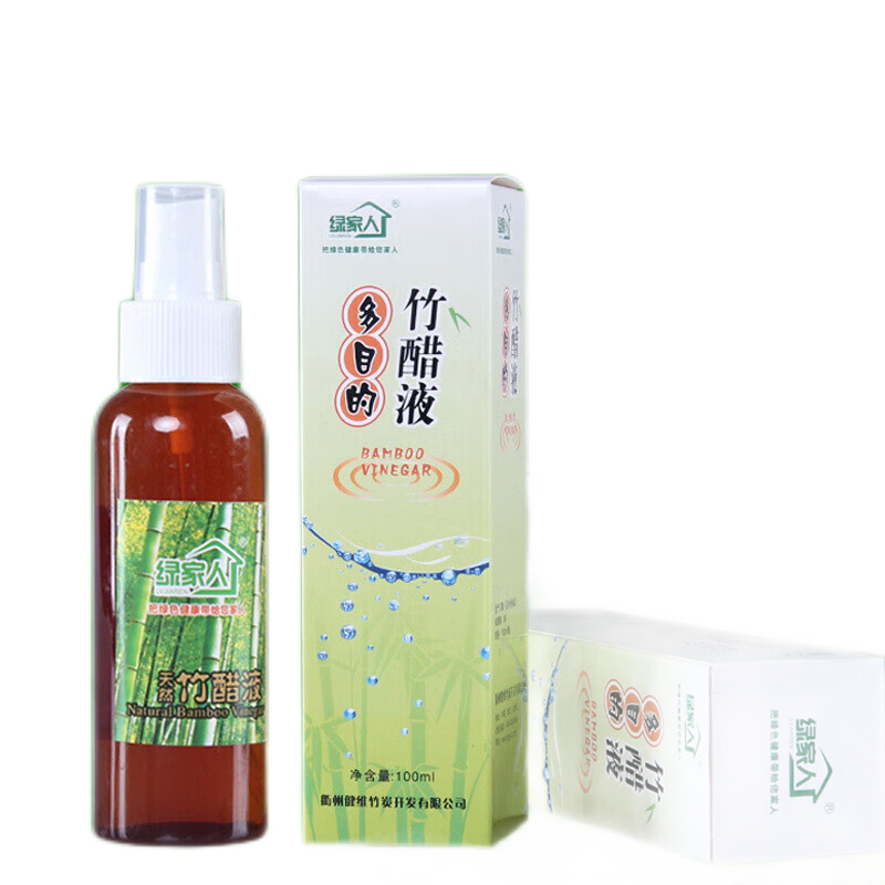 绿家人（LVJIAREN）竹醋液喷剂脚气多目的竹醋液喷雾清洁脚丫 竹醋液2瓶(买1+1实发2瓶)