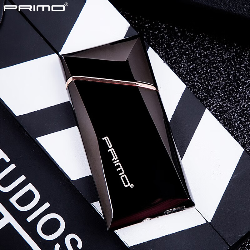 primo打火机usb充电 摇一摇感应usb-039黑冰(含可替换电阻丝一个)
