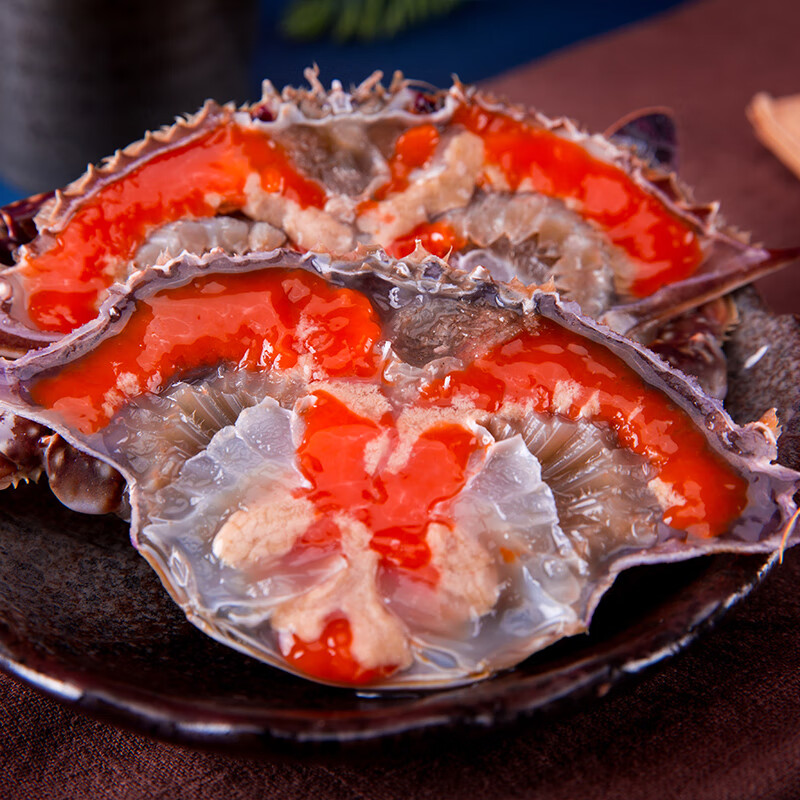 宁波红膏呛蟹整只醉蟹梭子蟹炝蟹咸蟹红膏蟹酱蟹蟹糊酱母蟹醉膏蟹