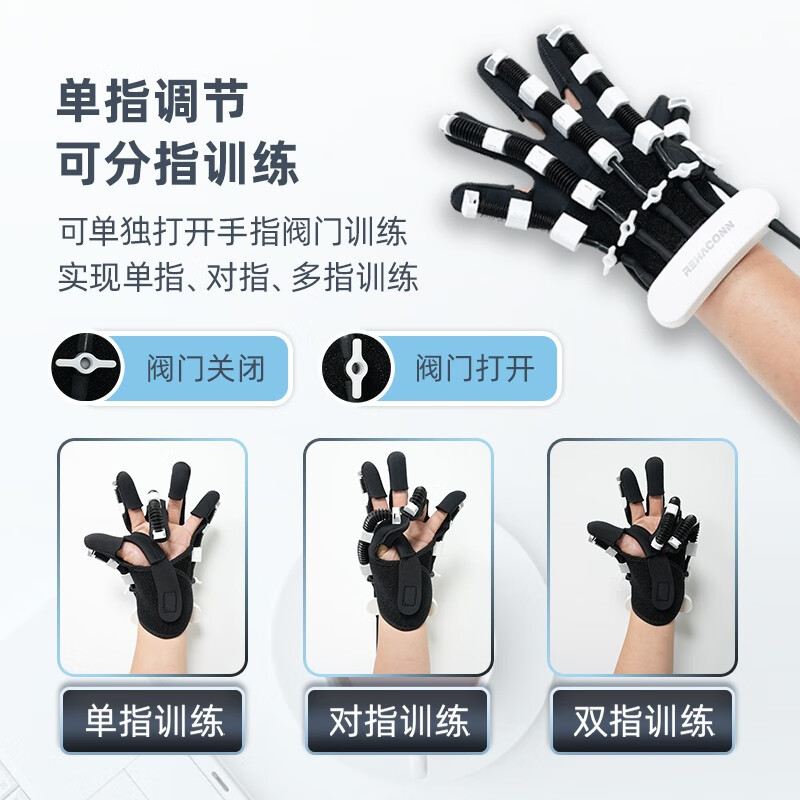 手功能康复手套机器人手指训练中风偏瘫手部按摩器脑出血脑梗关节锻炼家用智能电动 【升级分指款】左手L码