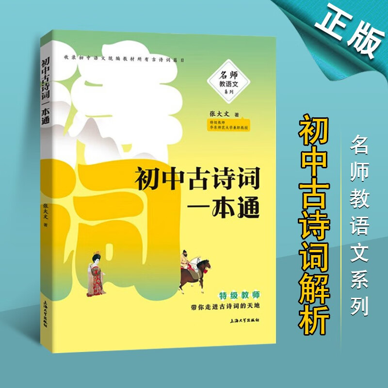 初中古诗词一本通 张大文 初中古诗词必背 特级教师带你走进古诗词的