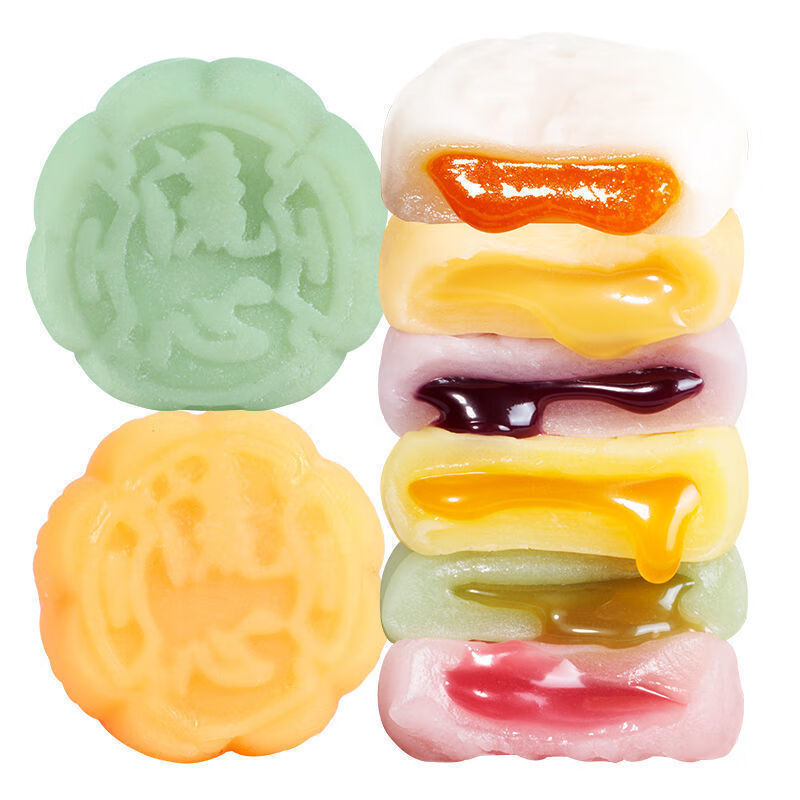 星润嘉冰皮月礼流心奶黄月饼水果散装多口味中秋节 【试吃】流心冰皮