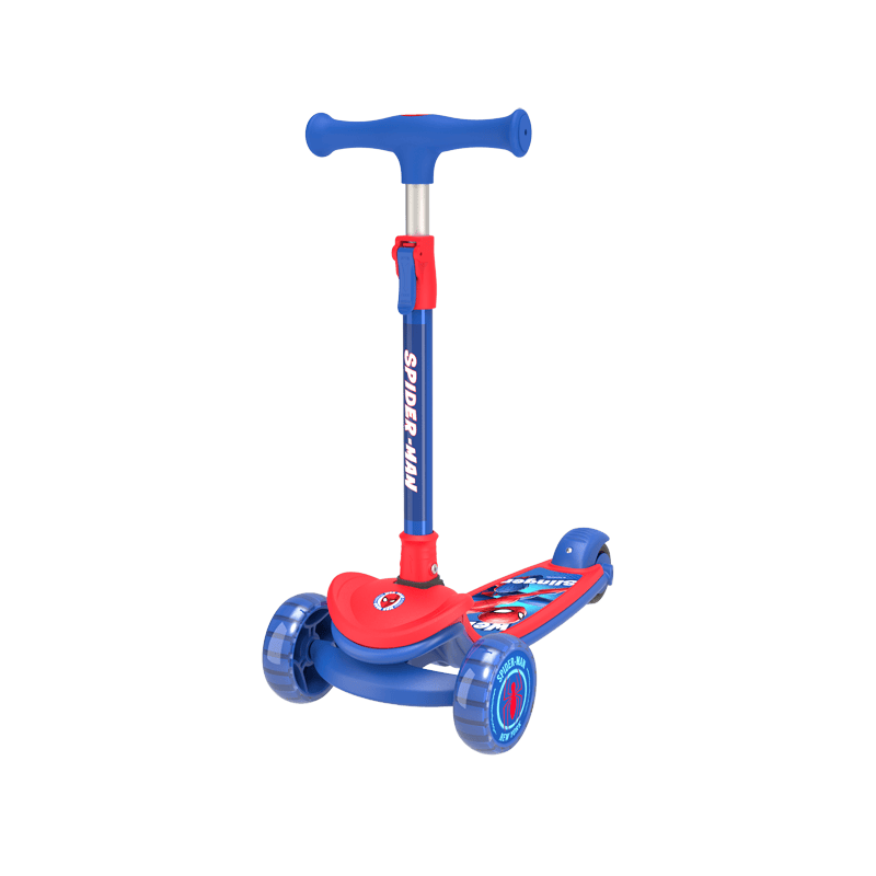 迪士尼（Disney）儿童滑板车3-6-12岁折叠三轮踏板车闪轮划板车男女玩具车漫威蜘蛛