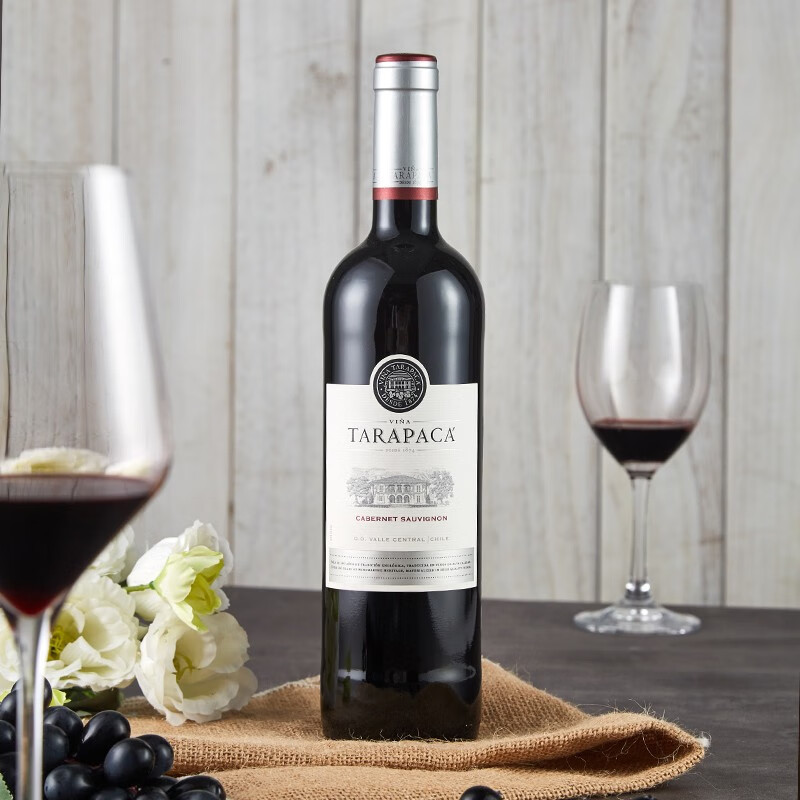 红蔓庄园（TARAPACA）赤霞珠干红葡萄酒 建发酒业智利原瓶进口红酒百年酒庄热门商品 750mL 1瓶