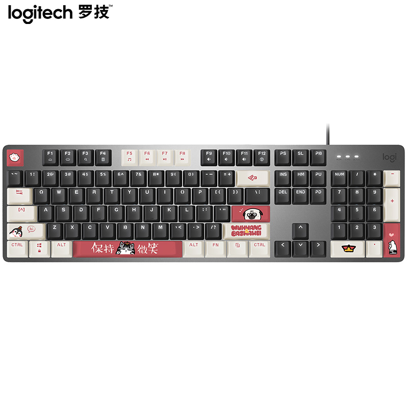 罗技(logitech)k845机械键盘 有线键盘 游戏办公键盘 ttc轴 红轴 吾皇