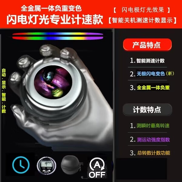 阿羅科腕力球1000公斤握力球自啟動金屬健身男鍛煉手臂學(xué)生初中生減壓球 全金屬負(fù)重計數(shù)款【需要強(qiáng)勁腕力】