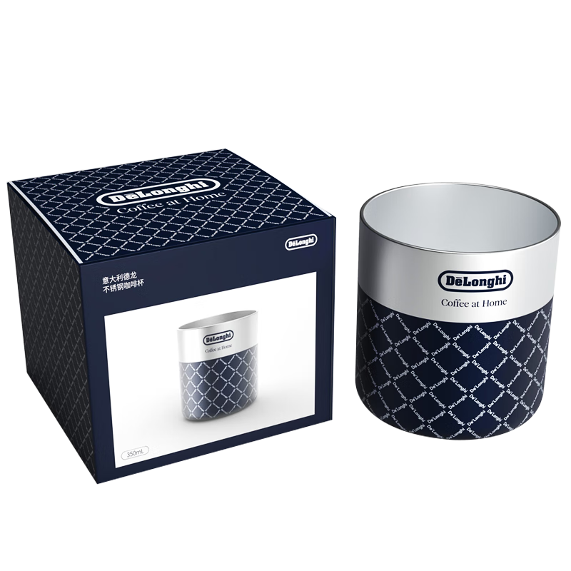 德龙（Delonghi）咖啡机 定制不锈钢马克杯350ml 配件