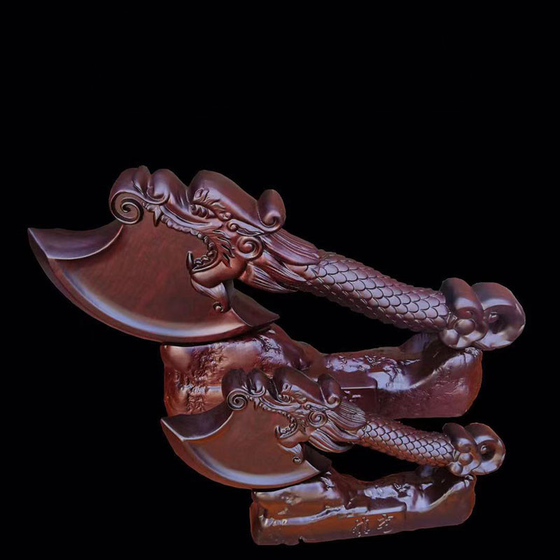 临宝得乐 黑檀木斧头木摆件家居工艺品客厅新款装饰