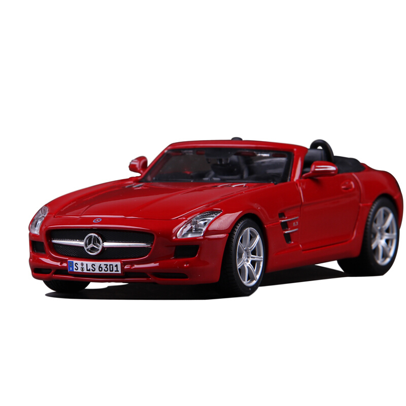 amg gt 敞篷版轿车跑车 仿真合金汽车模型摆件 生日礼物 红色