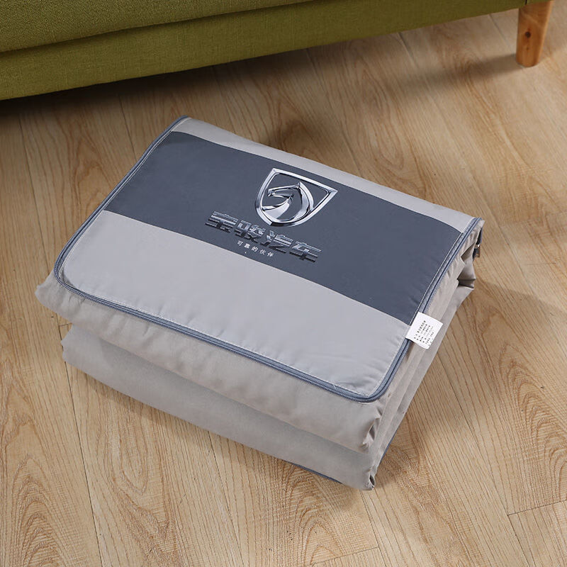 GISAEV汽车抱枕被子带车标抱枕车内腰靠两用被车载头枕多功能沙发空调被 奥迪 1个 40X40舒适款 伸展110×150