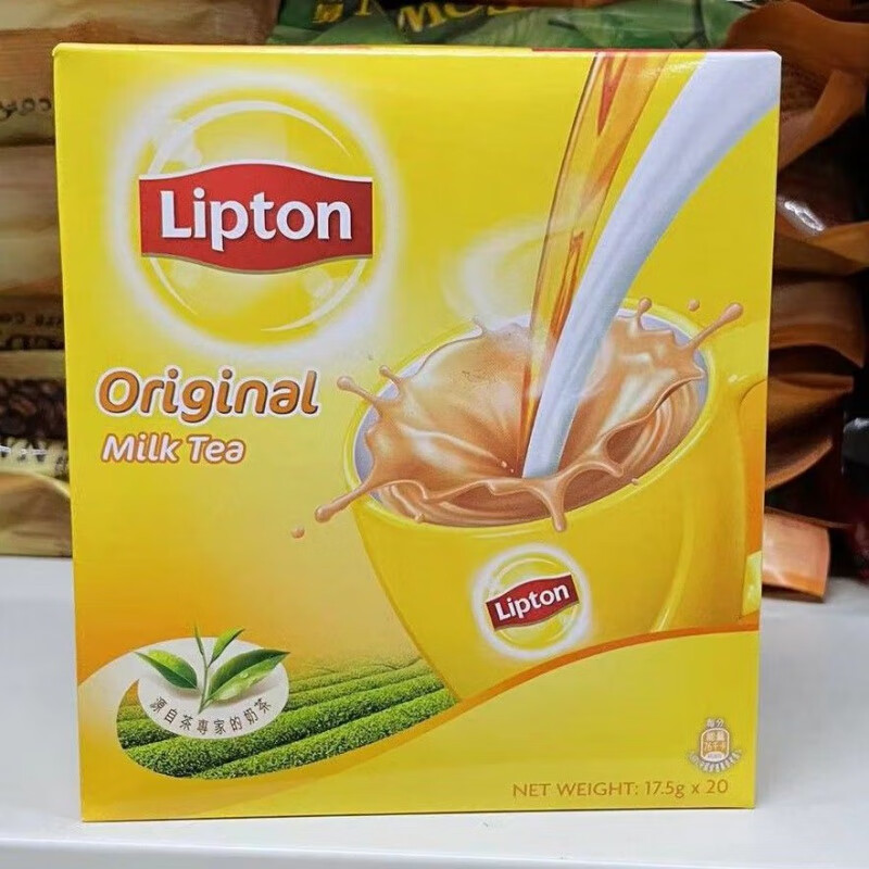 食芳溢现货港版Lipton立顿奶茶金装倍醇激量装即溶饮料16.5克34条561g 原味浓香奶茶 一件