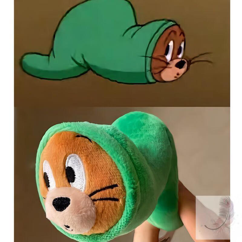 佳依乐猫和老鼠的玩偶毛毛虫杰瑞虫猫和老鼠毛绒包包挂件卡通公仔创意的 毛毛虫杰瑞2个闺蜜装强烈 其它大小