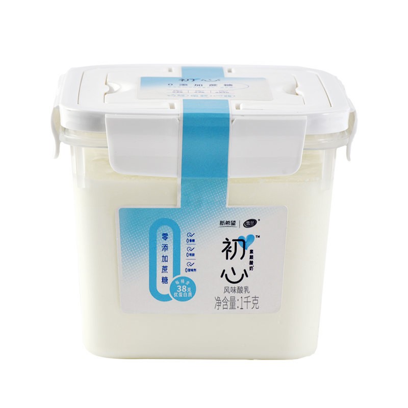 雪兰(xuelan)初心 方桶0添加蔗糖酸奶 1kg