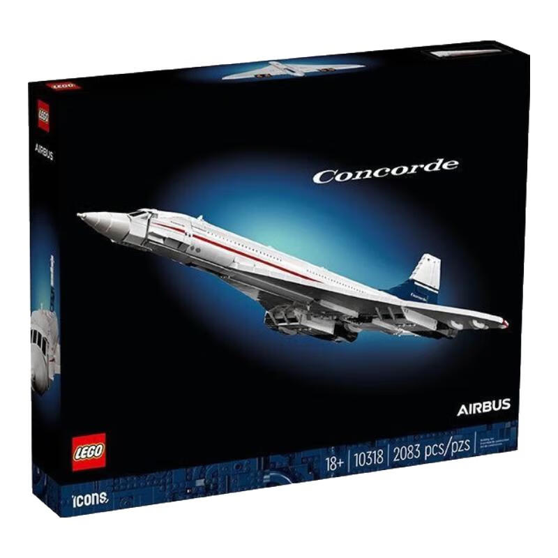 乐高（LEGO）IDEAS系列男女孩拼装积木玩具粉丝收藏生日礼物 10318 协和式飞机客机