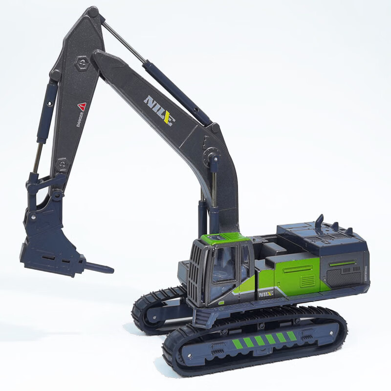 快活猪儿童玩具凿石车大号 破碎机玩具车钻地机修路车男孩模型 浅灰色