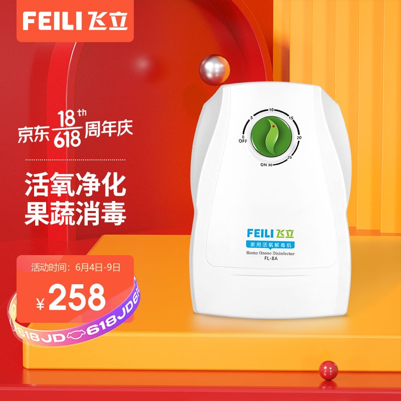飞立（FEILI） 家用臭氧机果蔬清洗机机臭氧发生器无耗材除甲醛去异味臭氧机