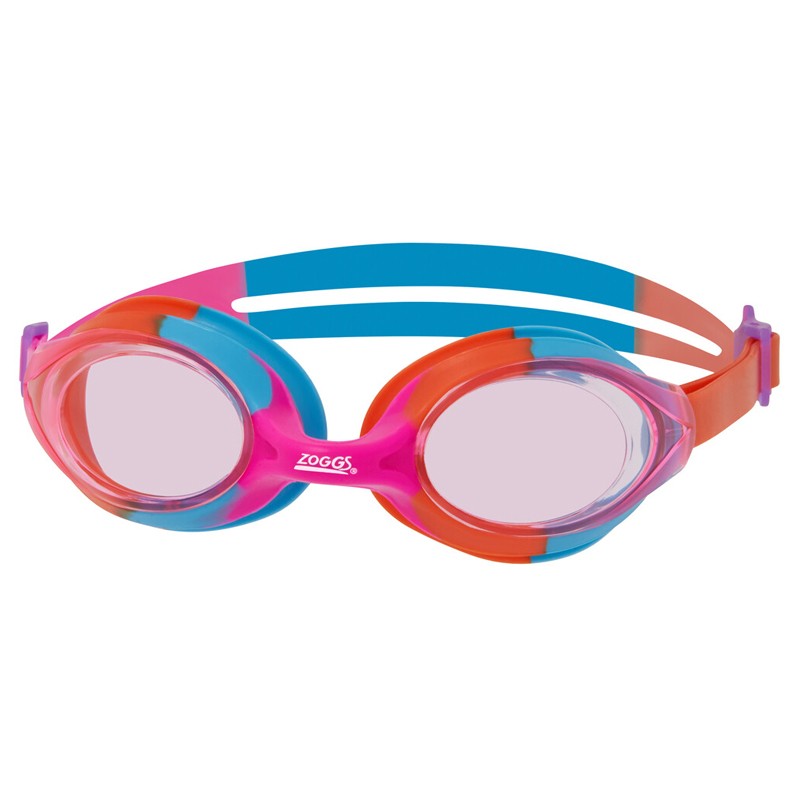 ZOGGS英国 泳镜（6-14岁） 游泳泳镜 可调节镜带防雾防水 319814-粉橙蓝