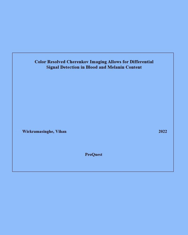 预订 国外英文学位论文color resolved cherenkov imaging allows for