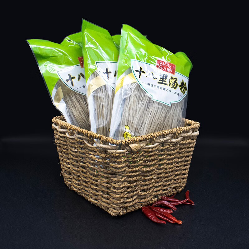 十八里红薯粉条红薯粉地瓜粉丝大包装细粉宽粉 精装袋3袋装(350g)汤粉