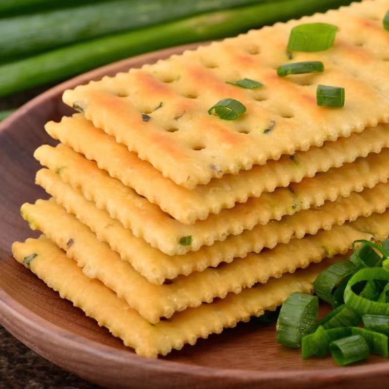 鸿祺 香葱苏打饼干4斤咸味早餐梳打饼零食发整箱批发零食大礼包 香葱