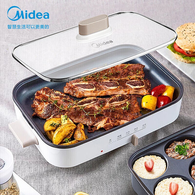 美的（Midea）3.6L网红智能多功能电火锅多用途锅料理锅电烧烤锅电煎锅MC-DY3020Power101