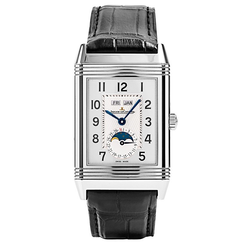 【二手95新】积家男表翻转腕表系列手动机械q3758420日期星期月份月相