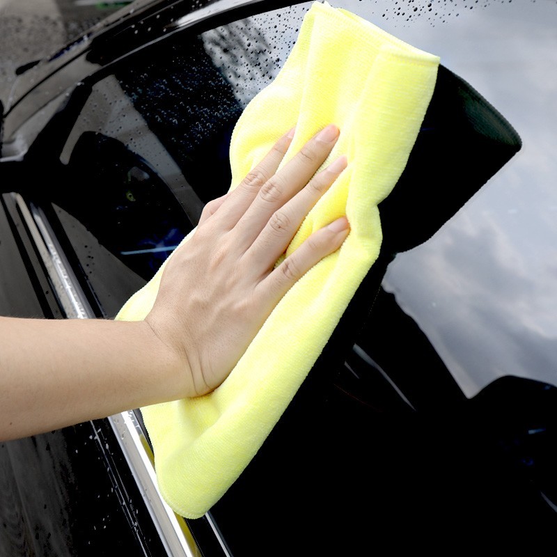 卡饰社（CarSetCity）微纤维洗车毛巾 车用吸水毛巾抹布擦车布 汽车抛光打蜡毛巾 小号3条装（40*40cm）