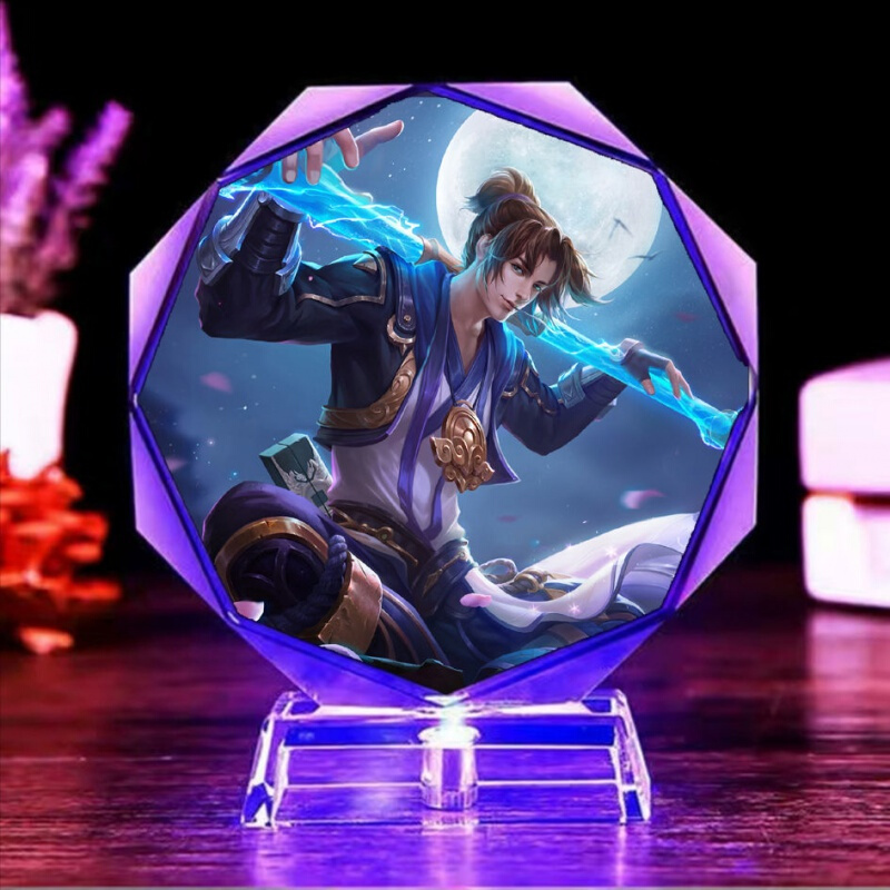 礼物男给朋友送女友英雄模型摆件孙悟空发光中号12*14 孙悟空-至尊宝