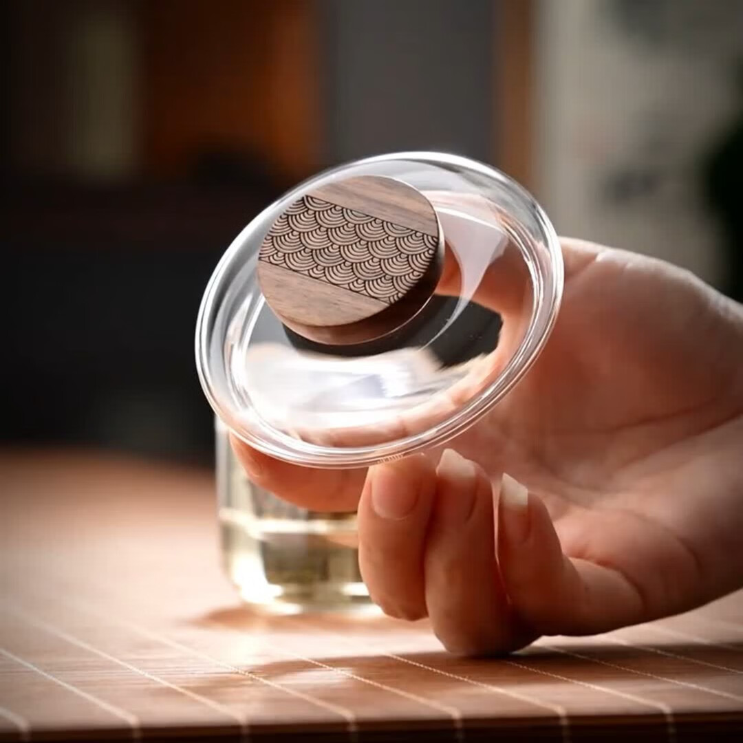 全度高硼硅耐高温办公杯烟灰色经典简约带过滤茶水分离玻璃杯迷你 悠然杯烟灰色款1个250ml