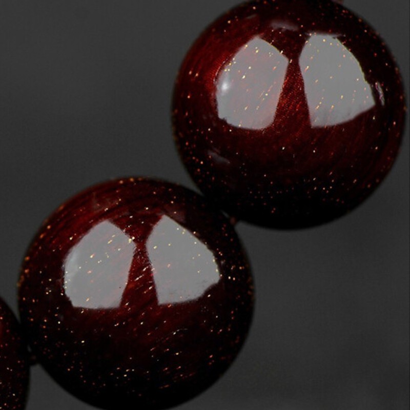 艺芝林满金星正宗印度小叶紫檀手串沉水佛珠男女文玩收藏级节日礼物 15mm