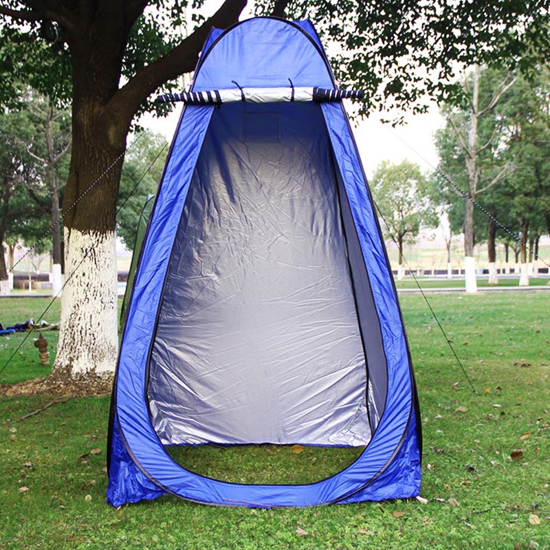 合武洗澡帐篷户外洗澡野外厕所小帐篷单人透明帐篷露营更衣帐篷 单人