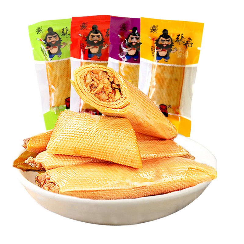 张飞香菇夹心豆卷小包装豆干500g成都特产品小吃零食四川散装4个口味