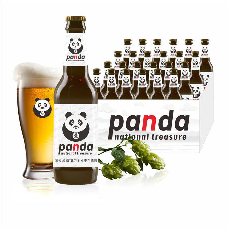 275ml*24瓶装 比利时风味白啤酒经典小麦啤酒整箱 国宝熊猫白啤【275