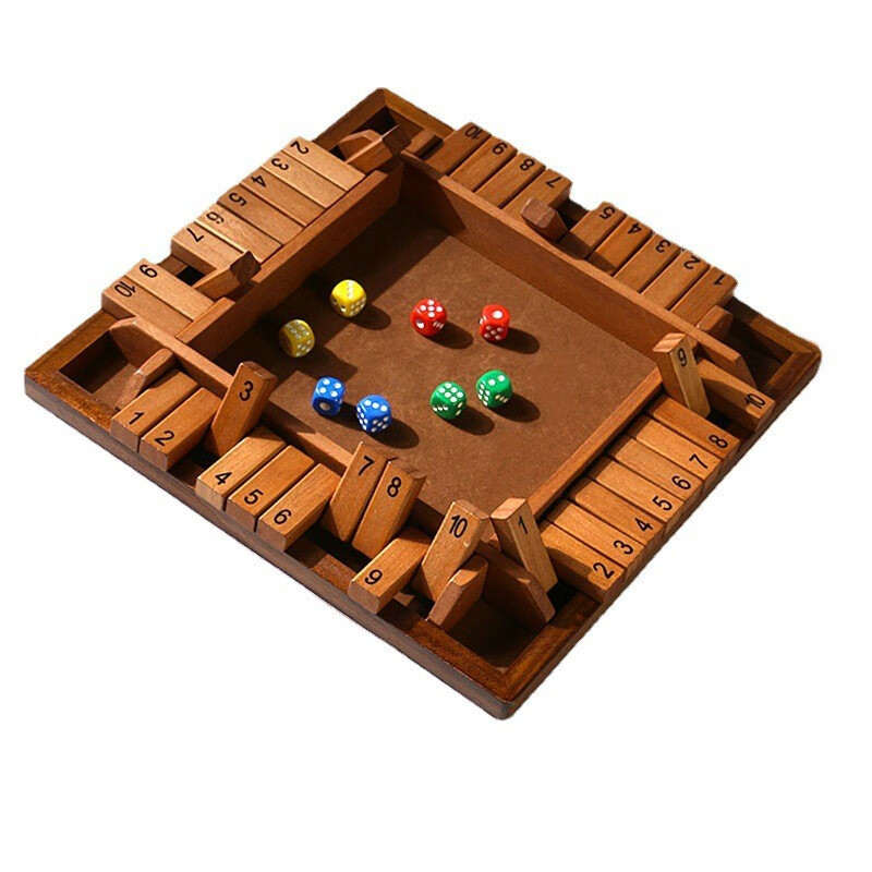 儿童数字游戏四面翻牌算数积木加减乘除运算学习子互动玩具 加减乘除