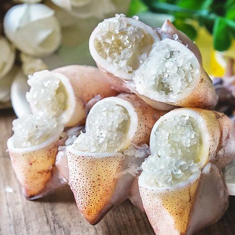 鲜拔头筹 新鲜满籽笔管鱼 1000g 鲜活籽乌冷冻海兔子满籽墨鱼仔 海鲜