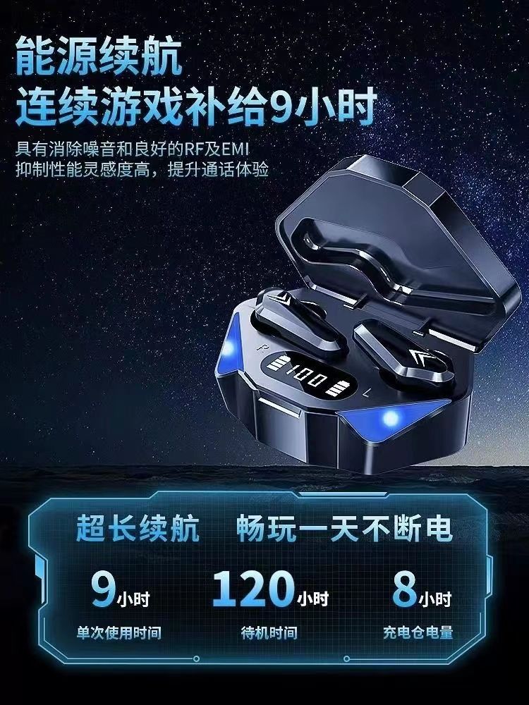 XVVMI长续航游戏无线蓝牙耳机电竞吃鸡王者安卓通用游戏耳机游戏蓝牙耳机电竞蓝牙耳机 巅峰版 三模式+无感延迟+一步到位