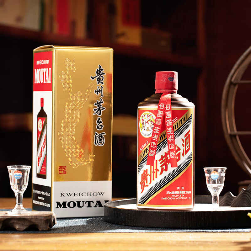 茅台(moutai)颜色系列 咖啡金色 酱香型白酒 53度500ml 单瓶装