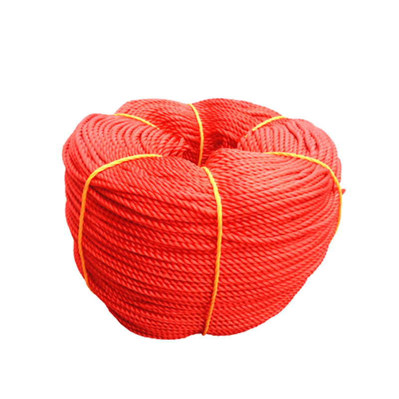 兰田 红色绳子尼龙绳广告绳园艺绳装饰绳打包绳捆绑绳晾衣晒被绳绞丝绳 6毫米粗100米长